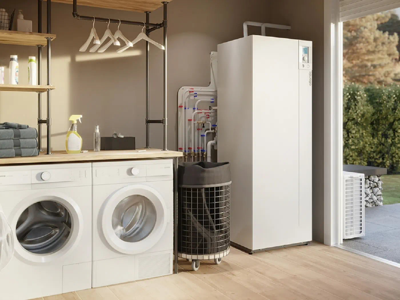 Pompe à chaleur air/eau Atlantic Alfea Extensa Duo A.I - Chauffage et eau chaude sanitaire