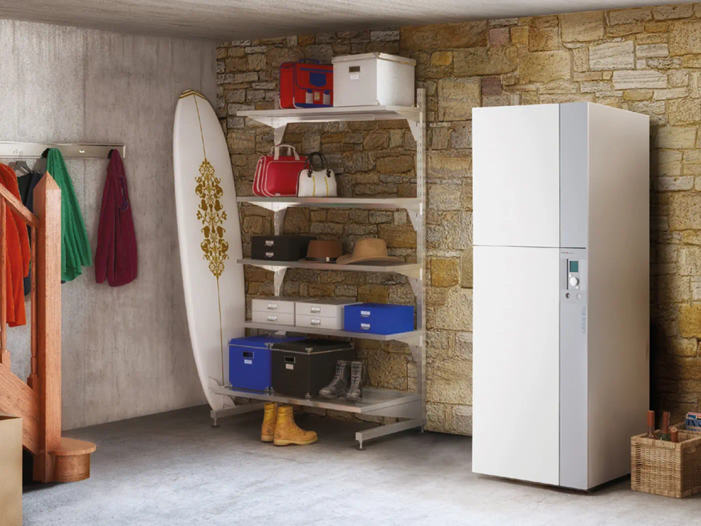 Pompe à chaleur air/eau Atlantic - Alfea Hybrid Duo Fioul - Chauffage et ECS
