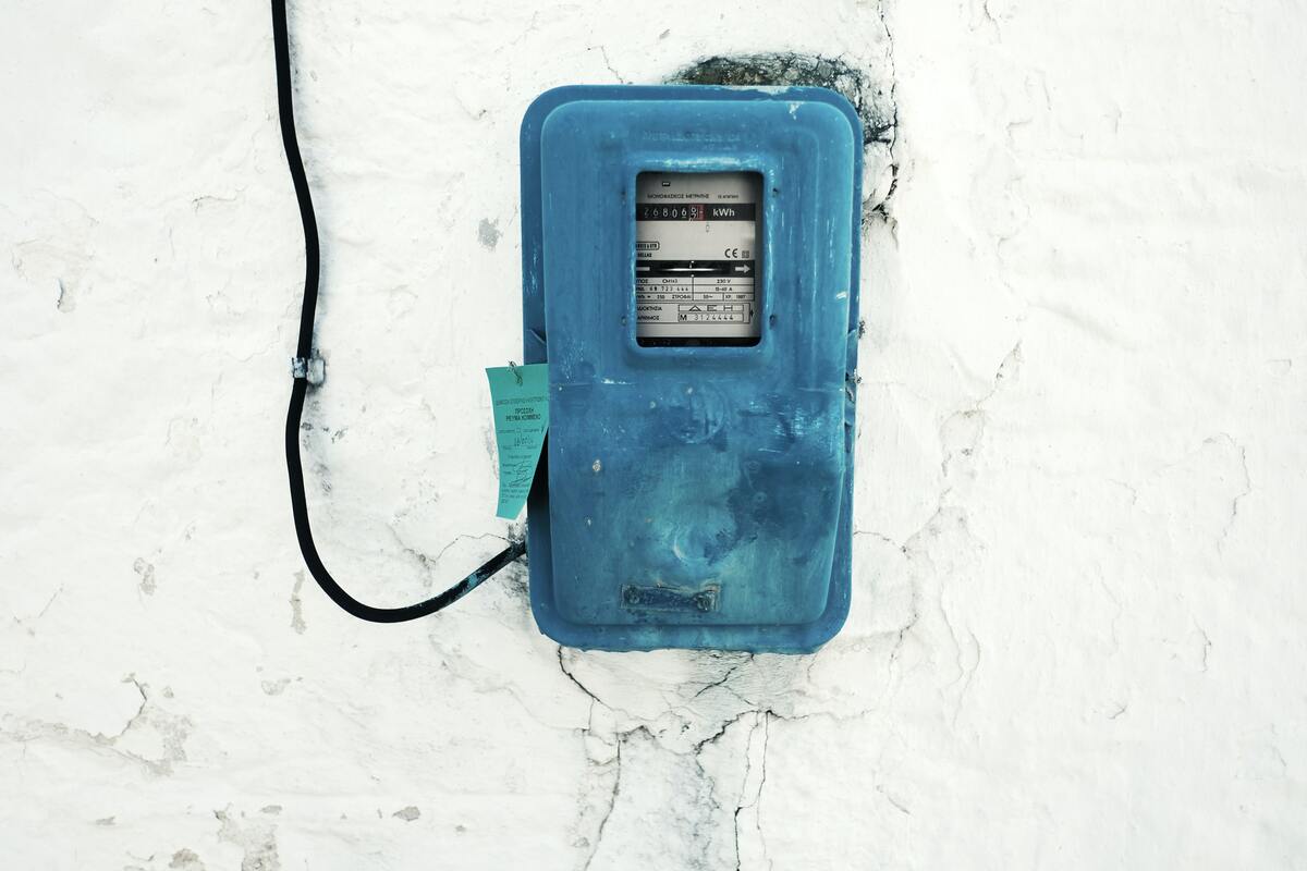 raccordement électrique compteur bleu