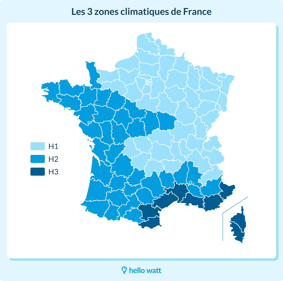 Les 3 zones climatiques du territoire français
