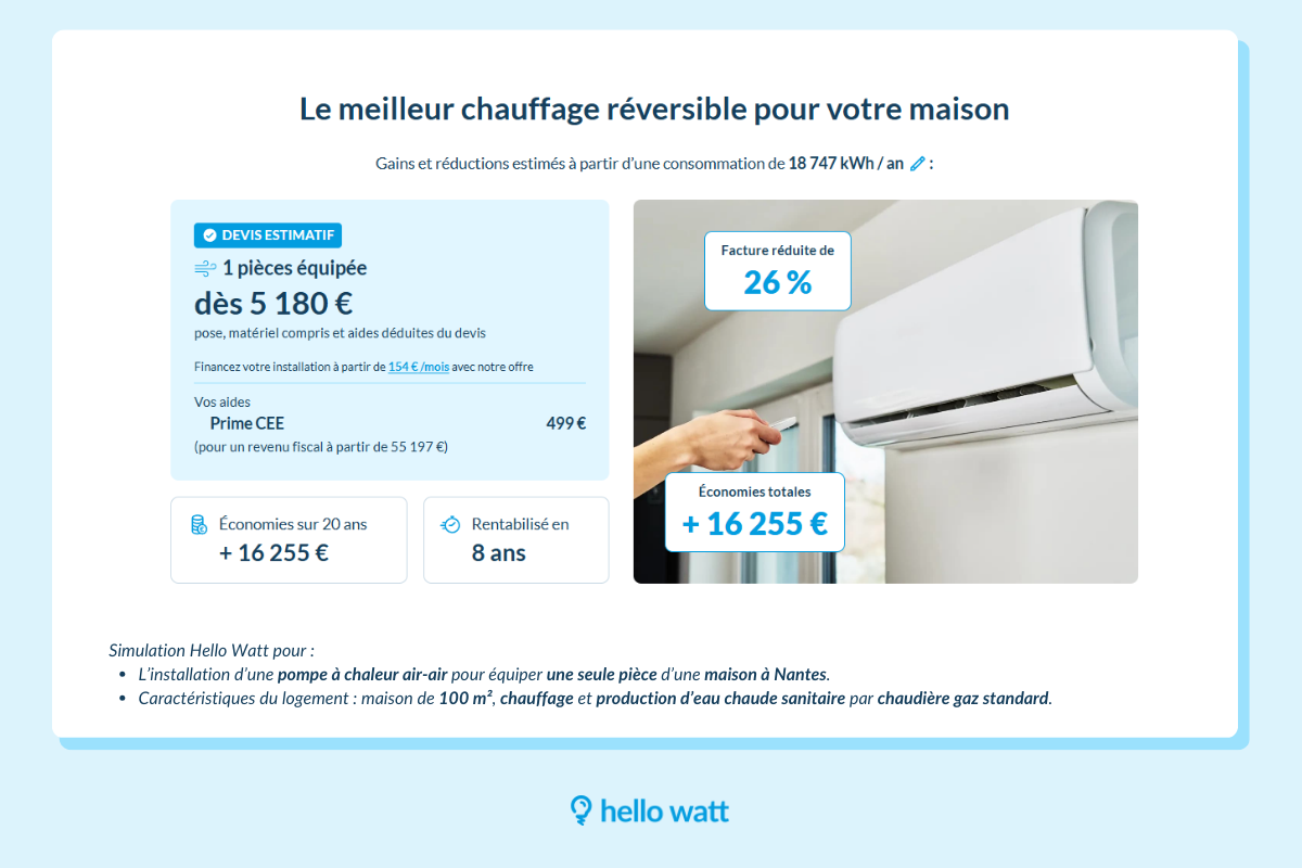 Prix de l'installation d'une pompe à chaleur à Nantes